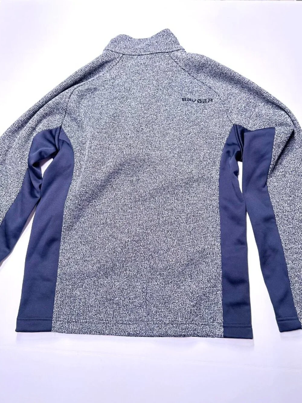Spyder 1/4 zip Mens Fleece Jacket Small Gray and Black
